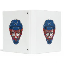 ice hockey goalie mask skull design vinyl binder