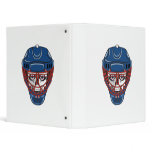 ice hockey goalie mask skull design binders