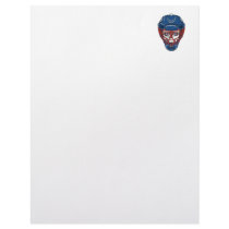 ice hockey goalie mask skull design personalized letterhead