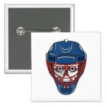 ice hockey goalie mask skull design pins