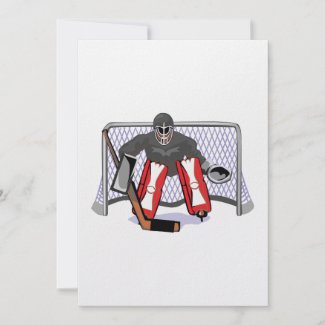 ice hockey goalie realistic vector illustration personalized invite