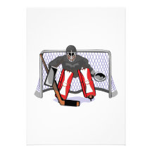 ice hockey goalie realistic vector illustration personalized invite
