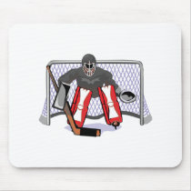 ice hockey goalie realistic vector illustration mouse pad