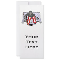 ice hockey goalie realistic vector illustration customized rack card