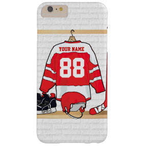 Ice Hockey Jersey Red | White Barely There iPhone 6 Plus Case
