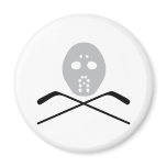 ice hockey mask and stick magnets