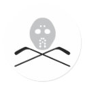 ice hockey mask and stick stickers