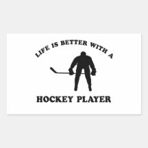 Ice Hockey Player Designs Sticker