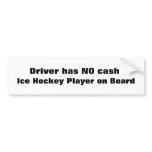 Ice Hockey Player on Board... Bumper Sticker
