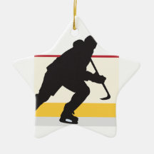 ice hockey player on the move christmas ornament
