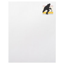 ice hockey player on the move letterhead