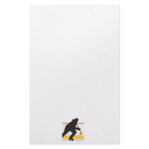 ice hockey player on the move custom stationery