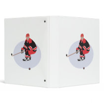 ice hockey player ready to strike binder