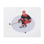 ice hockey player ready to strike personalized flyer