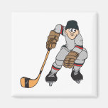 ice hockey player waiting magnet