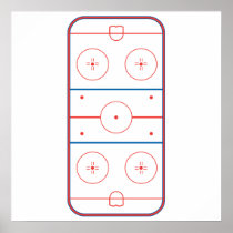 ice hockey rink graphic posters