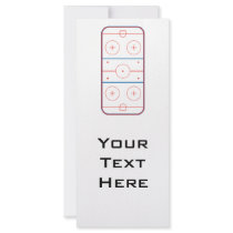 ice hockey rink graphic custom rack card