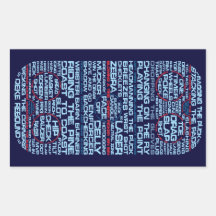 Ice Hockey Rink Typography Sticker