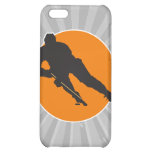 ice hockey silhouette orange circle design iPhone 5C case