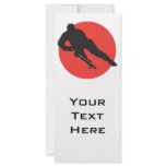 ice hockey silhouette red circle design rack card