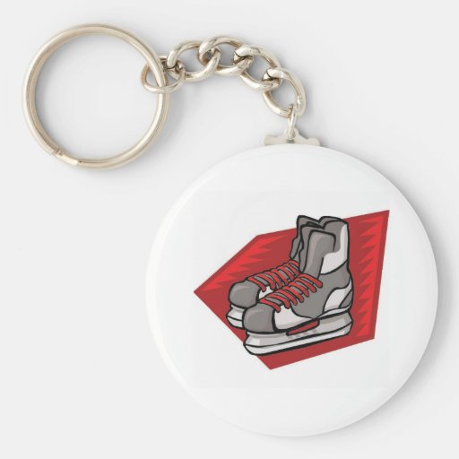 Ice Hockey Skates Keychain Zazzle