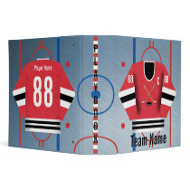 Ice Hockey Team Jersey Playbook Binder by tjssportsmania Ice Hockey Team Jersey Playbook Binder