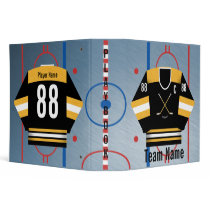 Ice Hockey Team Jersey Playbook Binder by tjssportsmania Ice Hockey Team Jersey Playbook Binder