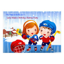 Ice Hockey Tots Invitation