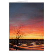 Ice Lake Sunset Greeting Card
