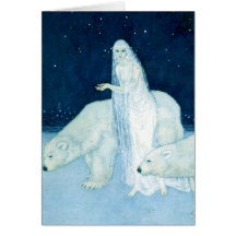 Ice Maiden Fine Art Watercolor Card