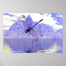 Ice Mountain Dragonfly Print