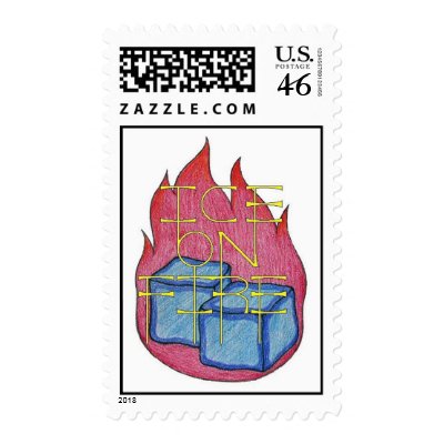 Ice on Fire Stamp by hyperhaus