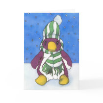 Ice Penguin Christmas Card