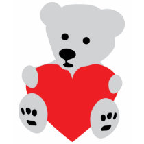 ice polar bear love heart t-shirts