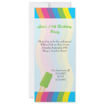 Ice Pops and Rainbows invitations by candystore Ice Pops and Rainbows invitations