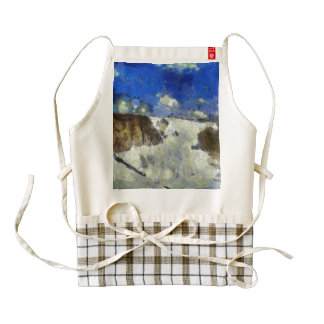 Ice pouring down a mountain zazzle HEART apron