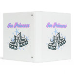 ice princes snowflakes and ice skates design 3 ring binder