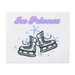 ice princes snowflakes and ice skates design flyers