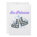 ice princes snowflakes and ice skates design custom invitations