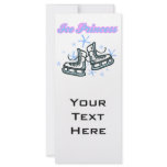 ice princes snowflakes and ice skates design rack card