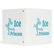 ice princess figure skating pastel design 3 ring binders