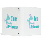 ice princess figure skating pastel design 3 ring binders