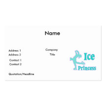 ice princess figure skating pastel design business card template