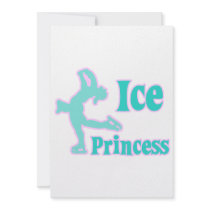 ice princess figure skating pastel design invitation