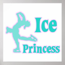 ice princess figure skating pastel design posters