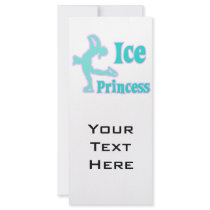 ice princess figure skating pastel design custom rack card