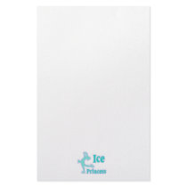 ice princess figure skating pastel design personalized stationery