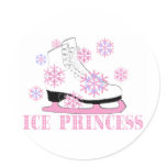 Ice Princess Skate Round Stickers