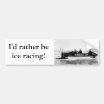 Ice Racing, Duluth, 1910s Bumper Sticker