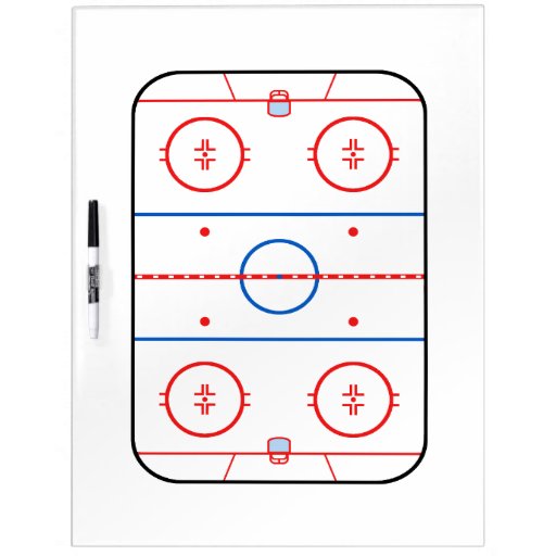 Ice Rink Diagram Hockey Game Design DryErase Board Zazzle